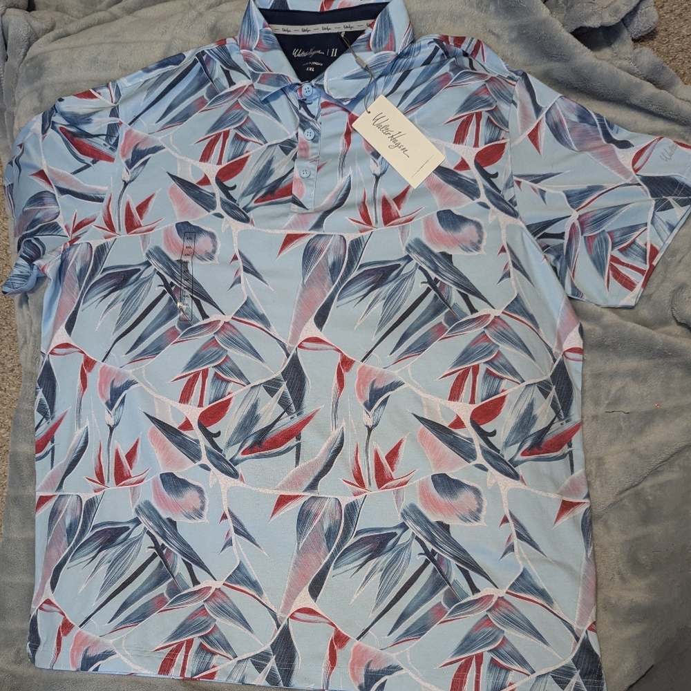 Walter Hagen airbrush bird print polo Sz: 2XL NWT